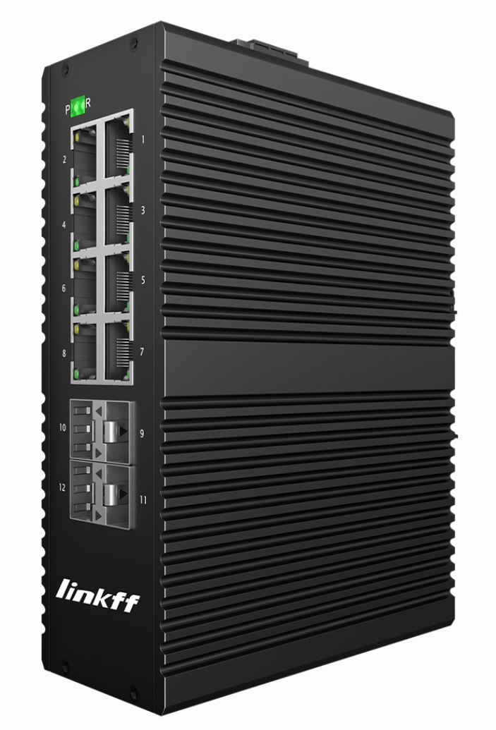Link2f FF-L841G - Switch Industriel L3 Managed PoE+ et SFP 10GB